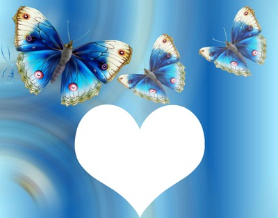 papillon coeur Photomontage