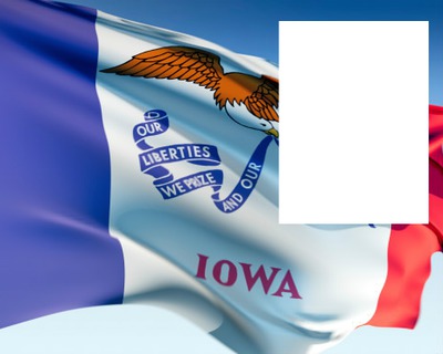 Iowa flag Фотомонтаж