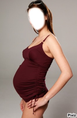 femme enceinte Photo frame effect