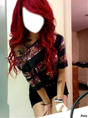 cheveux rouge Fotomontaggio