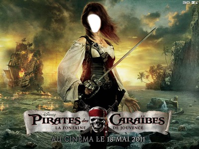 pirate des caraibes フォトモンタージュ