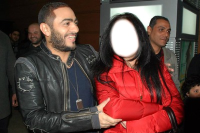 ines labed & tamer hosny Photo frame effect