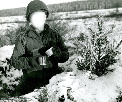 Soldier in the snow Valokuvamontaasi