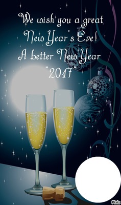 Happy New Year 2017 Photo frame effect