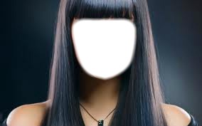 black hair Photo frame effect