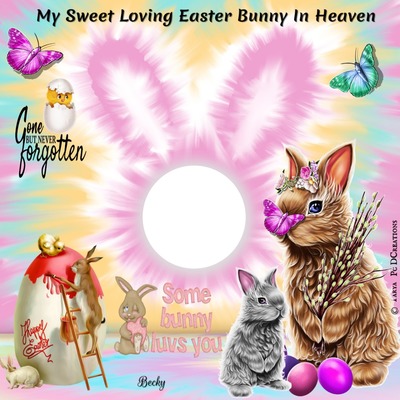 my sweet easter bunny Photo frame effect