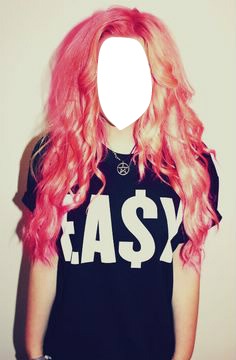 Magical Pink Hair Montaje fotografico