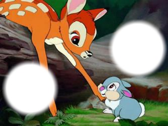 bambi et panpan Photo frame effect