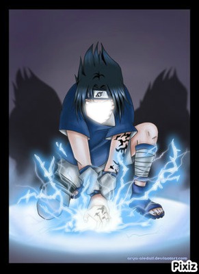 sasuke chidori Fotomontaż