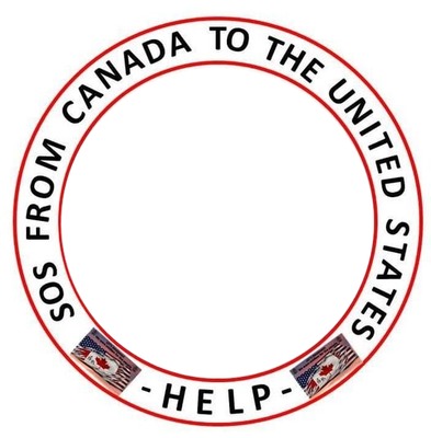 SOS from Canada tothe United States Help フォトモンタージュ