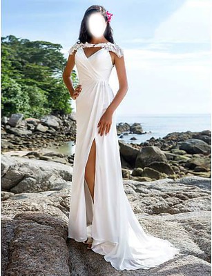 robe blanche Fotomontaggio