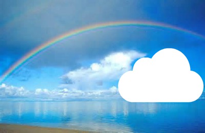 arcoiris y nube