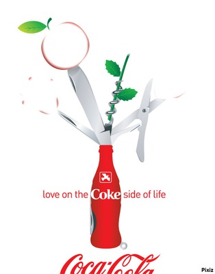 tout le monde aiment "coca-cola" Fotomontage