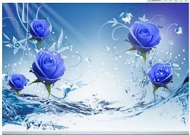 rose bleux Montaje fotografico