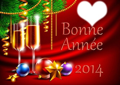 bonne annee coeur 2014 Fotomontāža