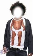 corp de bebe et visage de personne Фотомонтаж