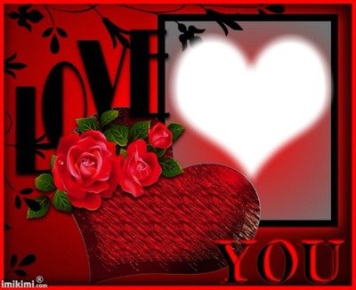 "Cadre i love you " Montage photo