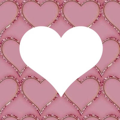 corazón, en fondo palo rosa. Montage photo
