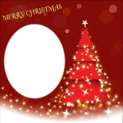 RED CHRISTMAS Photo frame effect