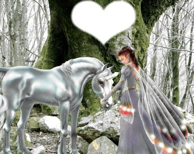 cheval et princesse Фотомонтажа