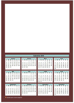 calendrier 2018 Montaje fotografico