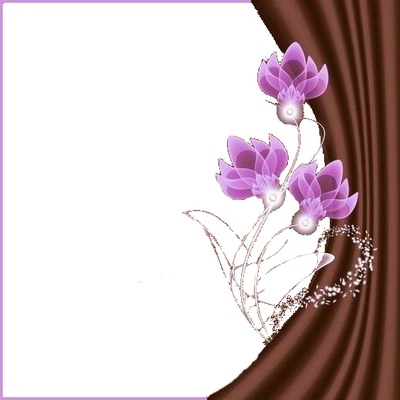 flores lila. Fotomontage