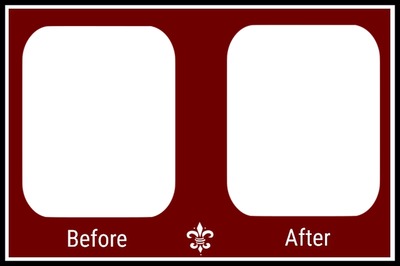 Before &After Red Frame Fotomontáž