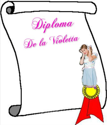 Diploma de la Violetta Photo frame effect