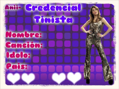 Credencial Tinista! Muy Original! Photo frame effect