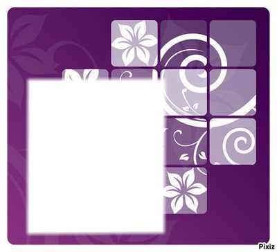 purple square Photomontage