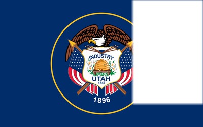 Utah flag Photomontage