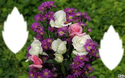 bouquet romantique Valokuvamontaasi