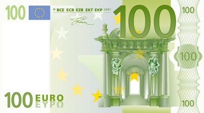 100 Euro Фотомонтажа