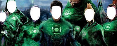 Green Lantern Team Photo frame effect