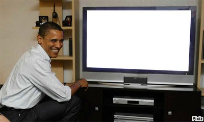 Obama television program Fotomontaža