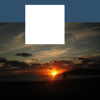 Sonnenuntergang Korsika Photo frame effect