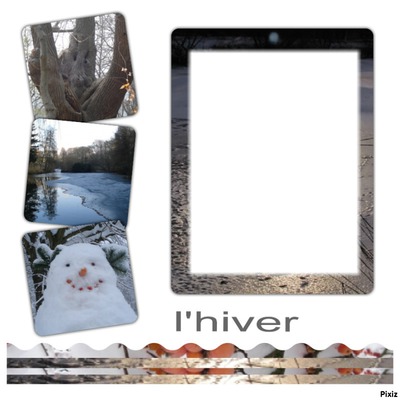 l'hiver Photo frame effect