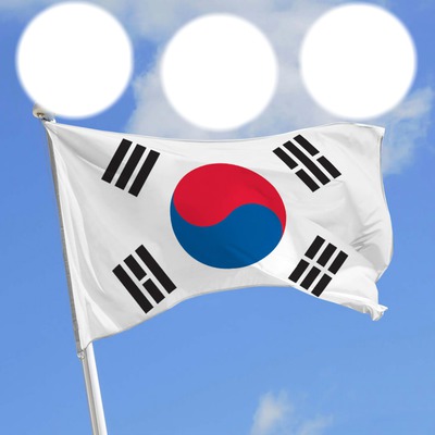 drapeau coréen フォトモンタージュ