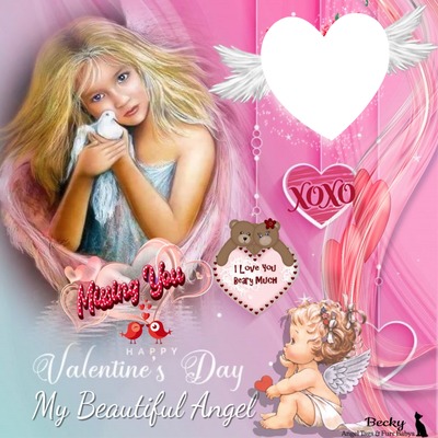 missing you on valentines day Montage photo