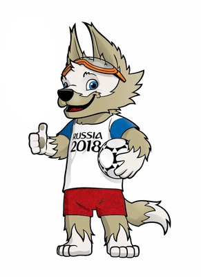 russia  2018  mascota Fotomontaža