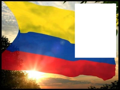 Colombia flag Fotomontasje
