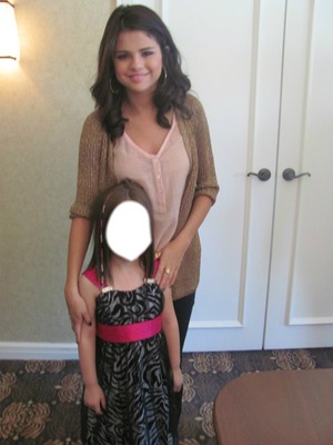 Selena Gomez et une fan フォトモンタージュ