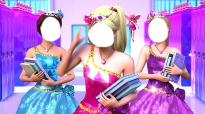 barbie escuela de princesas Фотомонтажа