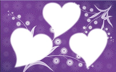 coeur fond violet