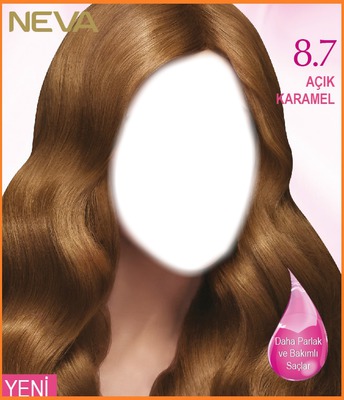 Açık Karamel Saç Fotomontáž