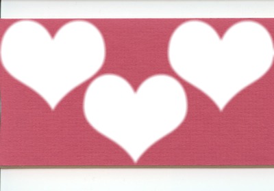 3 hearts for friends Photo frame effect