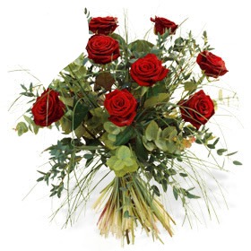 Bouquet de roses rouges Fotomontasje