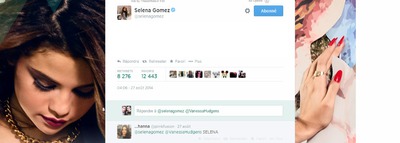 Selena gomez tweet Фотомонтажа