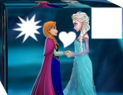 Elsa e Anna Frozen Fotomontáž