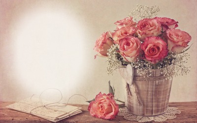 Розы винтаж Фотомонтаж